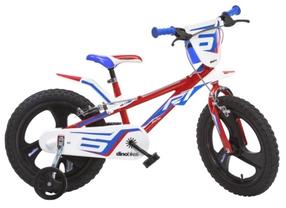 Vaikiškas dviratis, vaikų Dino Bikes R1 BOTTARI.814L-06, mėlyna sp./balta sp./raudona sp., 14"