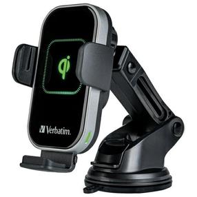Auto juhtmevaba laadija - hoidik Verbatim FWC-02, USB Type C, 11.6 cm, must v., 15 W