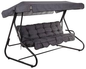 Lauko sūpynės Patio Milano Black Edition, pilka sp., 220 cm x 134 cm x 157 cm