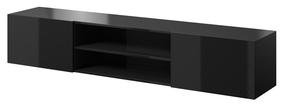 TV galds Cama Meble Slide, melna krās., 200 cm x 40 cm x 37 cm