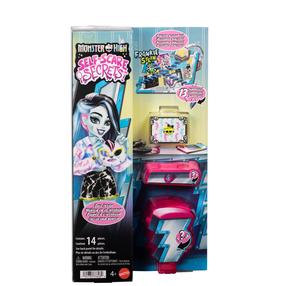 Кукла с аксессуарами Mattel Monster High Self-Scare Secrets Frankie Stein JMG73, 29 см, синий цв.