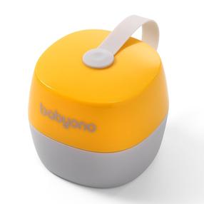 Māneklīšu un zobu riņķu turētājs BabyOno Natural 535/03, dzeltena krās.