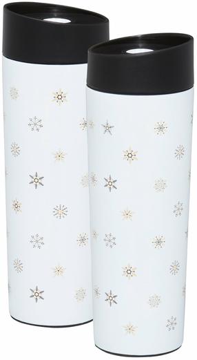 Termopuodelis Ambition Art Deco Stars, 0.34 l, balta sp./juoda sp.