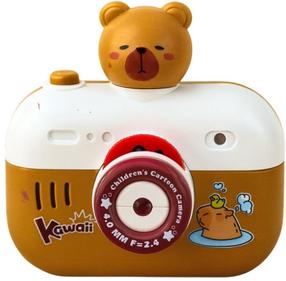 Vaikiškas fotoaparatas Lean Toys Cartoon Capybara, 11 cm, ruda sp.