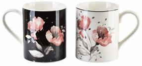  Tasside komplektid AffekDesign Colorato, valge v./must v./roosa v., 0.4 l
