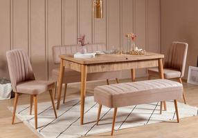 Lauko baldų komplektas Kalune Design Vina 0900, pušies sp., 4-6 vietų