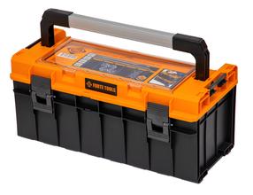 Įrankių dėžė Forte Tools SKRQPRO600POMLT002, 54.5 cm x 27 cm x 24.6 cm, juoda sp./geltona sp.