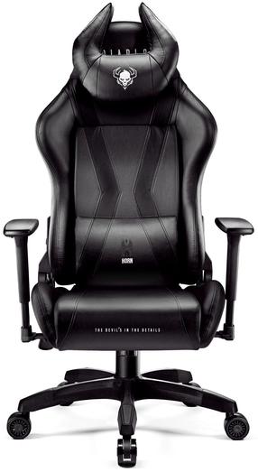 Spēļu krēsls Diablo X-Horn 2.0 King Size, 52 x 61 x 133 - 141 cm, melna krās.