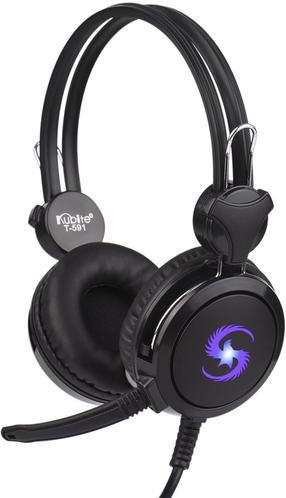 Laidinės žaidimų ausinės Kubite T-591, juodos