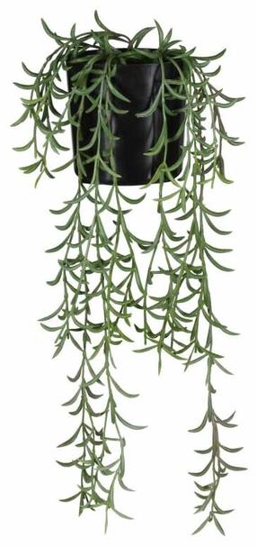 Dirbtinis augalas vazone, gebenė Splendid Hedera, juoda sp./žalia sp., 49 cm x 9 cm