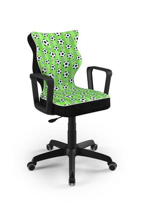Vaikiška darbo kėdė Norm Storia 29, 61 x 61 x 99 cm, juoda sp./žalia sp.