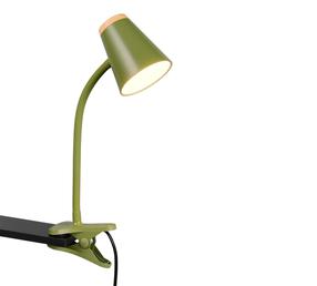 Galda lampa ar skavu Reality Pongo, LED, 4.5W, zaļa krās./zaļa krās.