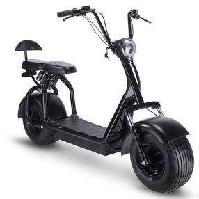 Elektrinis motoroleris QS-02, 1 kW, juoda sp.