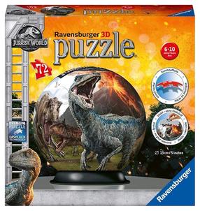 3D puzle Ravensburger Jurassic World 11757, 13 cm x 13 cm, 72 gab., daudzkrāsaina