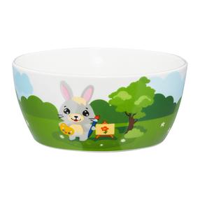 Bļoda Ambition Junior Betty And Bunny, 400 ml, 6+ mēn., 12.2 cm, porcelāna, zila krās./zaļa krās./pelēka krās.