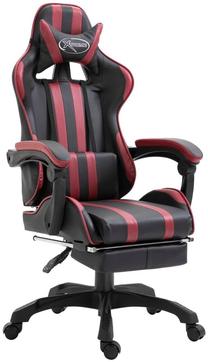 Spēļu krēsls VLX Gaming Chair with Footrest, 68 x 61.5 x 115 - 122 cm, melna krās./sarkana krās.