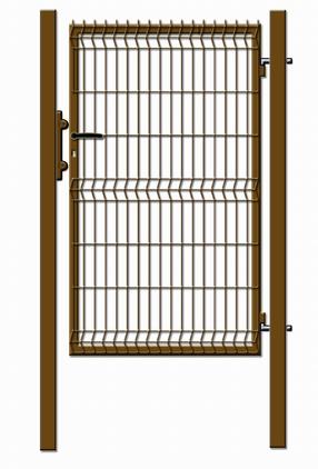 Mazie vārti ar segmentālu pildījumu Garden Center RAL8017, 100 cm x 153 cm, brūna krās.