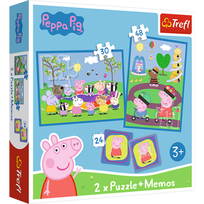Pusle 2in1 Trefl Peppa Pig 93331T, 20.5 cm x 27.5 cm, 102 tk, mitmevärviline