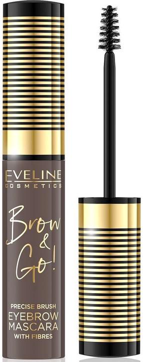 Antakių tušas Eveline Brow & Go!, 6 ml, šviesiai ruda sp. 01 light
