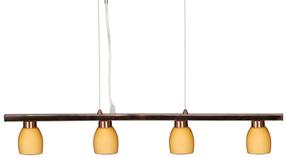 Lampa karināms Candellux Lighting Dakota, G9, 4 x 40 W, dzeltena krās. / vara krās.