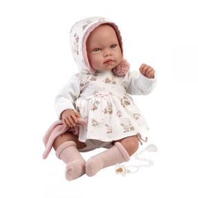 Nukk - imik koos tarvikutega Llorens Tala 84468, 44 cm, valge v.