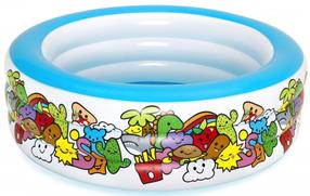 Baseins, piepūšams/bērnu Bestway Wide Edge 51121, daudzkrāsaina, 152 x 51 cm