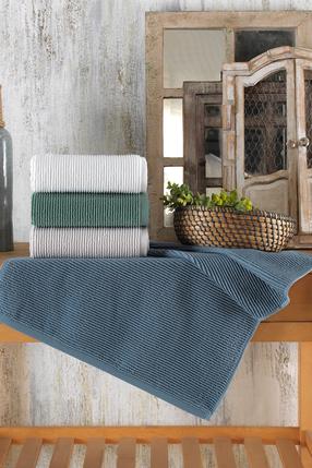 Vannas dvieļu komplekts Foutastic Hand Towel Set Serena 321SHS2269, balts krās./krēmkrāsa/zila krās., 90 cm x 50 cm, 4 gab.