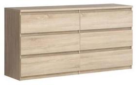 Komoda Forte Chelsea CHLK261-D30F, ąžuolo sp., 79.9 cm x 154 cm x 42.2 cm