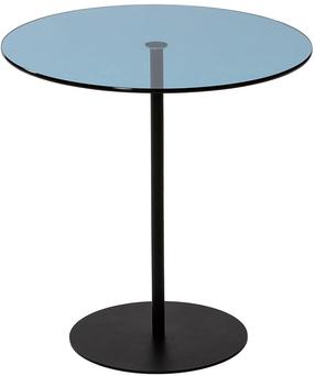 Kavos staliukas Kalune Design Chill-Out, mėlyna sp./juoda sp., 50 cm x 50 cm x 50 cm