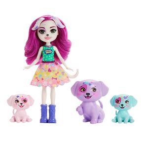 Кукла Enchantimals Dessa Dalmatian & Family HKN14, 15 см, многоцветный
