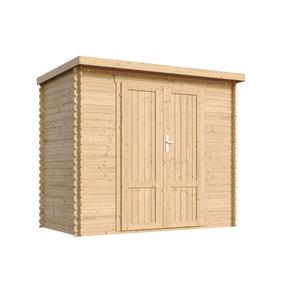 Sodo namelis, su grindimis Timbela M310F1+M310G, 142 cm x 239 cm x 200 cm, ruda sp.
