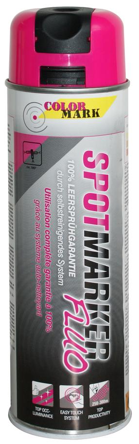 Aerozoliniai dažai Motip Colormark Colormark Spotmarker Fluo, žymėjimui, raudona sp., 0.5 l
