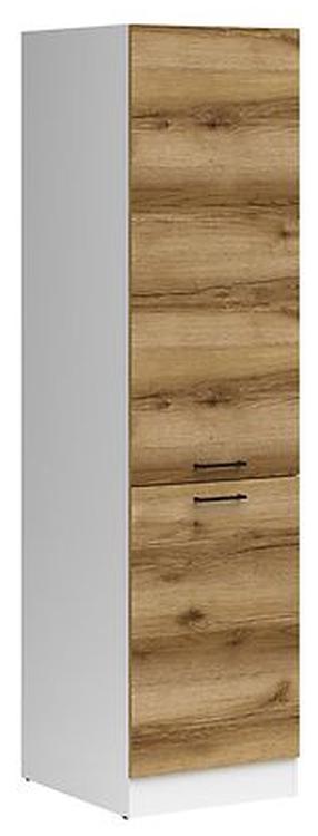 Кухонный шкаф Junona Line, дубовый цв./белый цв., 57.5 см x 50 см x 195.5 см