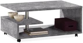 Kavos staliukas Forte Nabinger BL1T01-U39, pilka sp., 105 cm x 60 cm x 45.6 cm