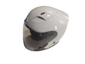 Motociklininko šalmas YM-637, M (57-58 cm), balta sp.