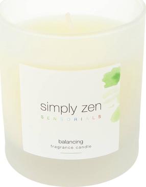 Küünal, lõhna Simply Zen Sensorials Balancing Bergamot, 240 g, valge v.