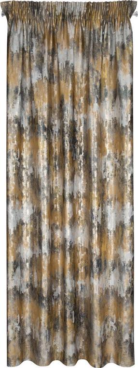 Naktinė užuolaida Tina, aukso sp./sidabro sp./rusva sp., 140 cm x 270 cm