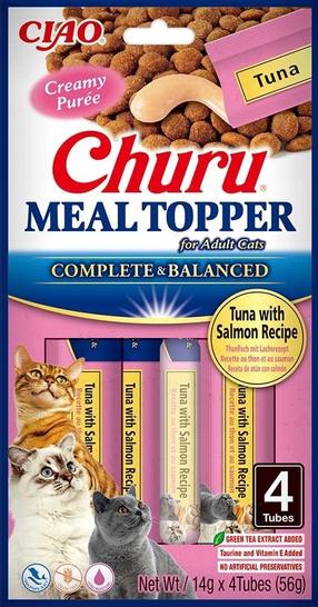 Skanėstas katėms Ciao Churu Meal Topper, lašiša/tunas, 0.014 kg, 4 vnt.