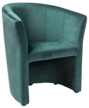 Krėslas Modern TM-1 Velvet, žalia sp., 67 cm x 47 cm x 76 cm