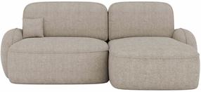 Kampinė sofa - lova Tesalia Velvet Modullo 18, smėlio sp., dešininė, 150 x 247 cm x 93 cm