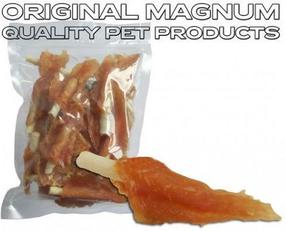 Koeramaius Magnum Chicken Fillet on a Stick Made of Cowhide, kanaliha/lehmanahk, 0.25 kg