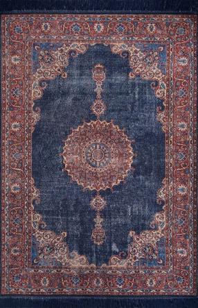 Kilimas Conceptum Hypnose Blues Chenille AL 87, įvairių spalvų/tamsiai mėlyna sp., 230 cm x 150 cm