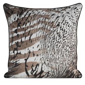Dekoratīvs spilvena pārvalks Ewa Minge 21 A, brūna krās./melna krās., 60 cm x 60 cm