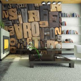 Fototapete Artgeist Wooden Letters XLFTNT0031SAM, 193 cm x 193 cm