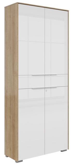 Spinta Nevada, balta sp./riviera oak sp., 37 cm x 81 cm x 199 cm