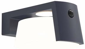 Sieninis lauko šviestuvas Lutec Moon, 9.5W, LED, IP44, tamsiai pilka sp., 16 cm x 9.6 cm