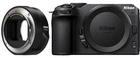 Sistēmas fotoaparāts Nikon Z 30 Body + FTZ II Adapter, melna krās.