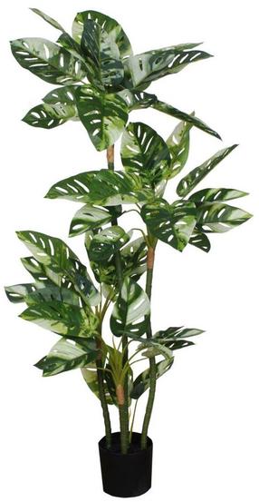 Dirbtinis augalas vazone, monstera Splendid Variegated V-130, žalia sp., 130 cm x 13 cm