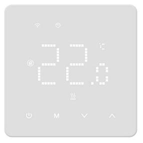 Programmējams termostats gāzes katlam Tuya, stiprināms pie sienas, balta krās., 0 - 50 °C