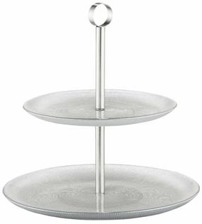 Tortinė Ambition Serve, 27 cm x 27.8 cm, 27 cm, Ø 27 cm, Skaidri sp./Sidabro sp.